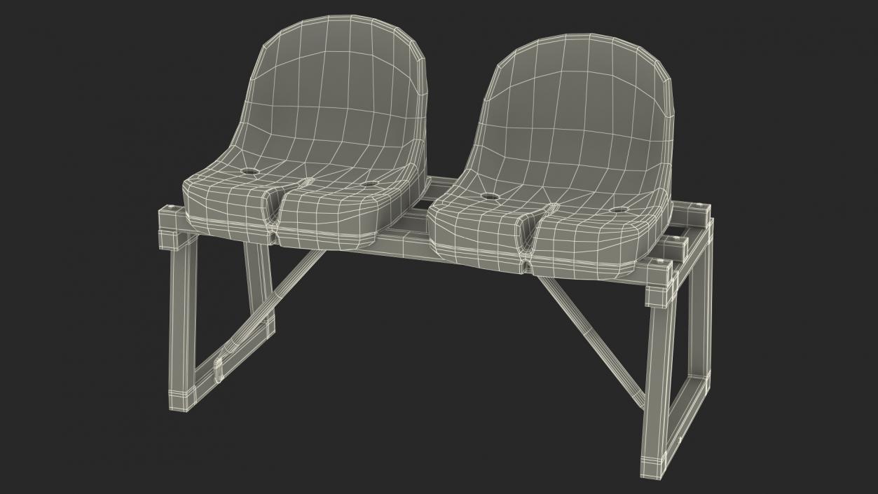 Plastic Stadium Seats Collection 3D