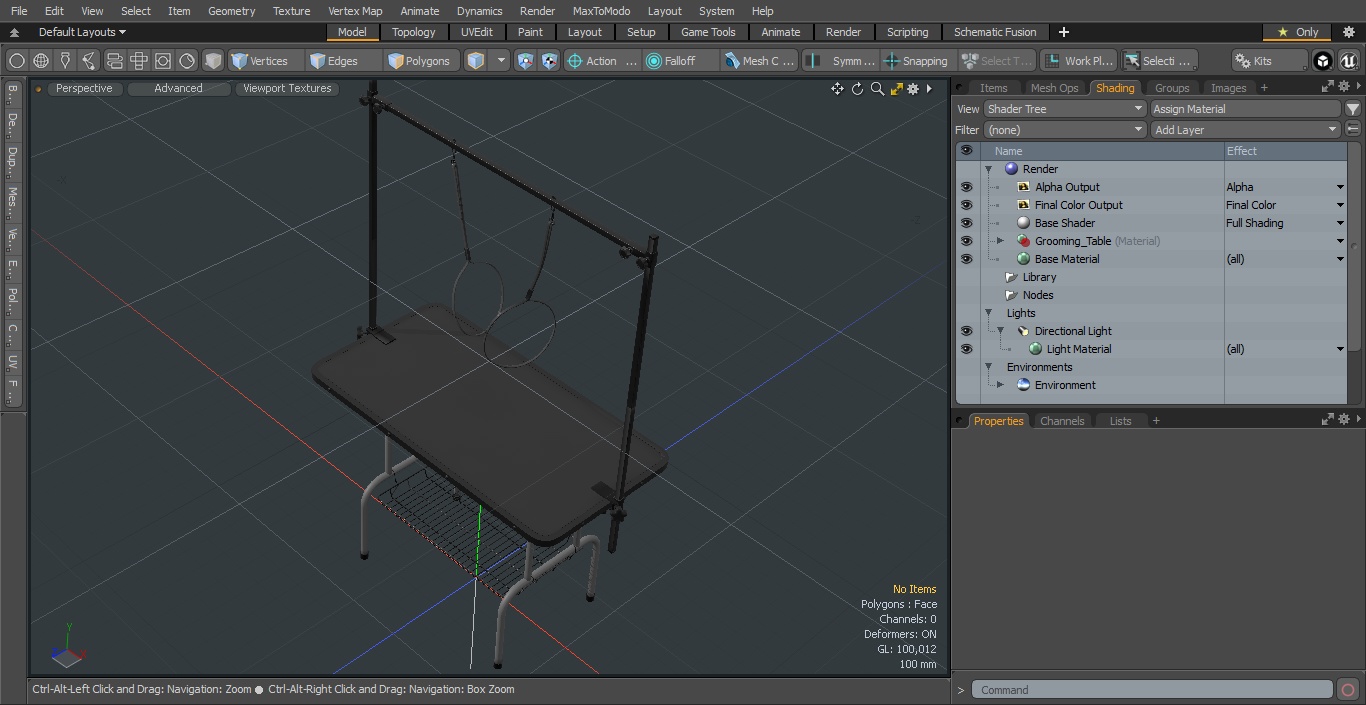 3D Pet Grooming Table model