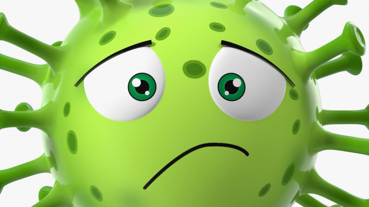 3D model Covid Emoji Sad