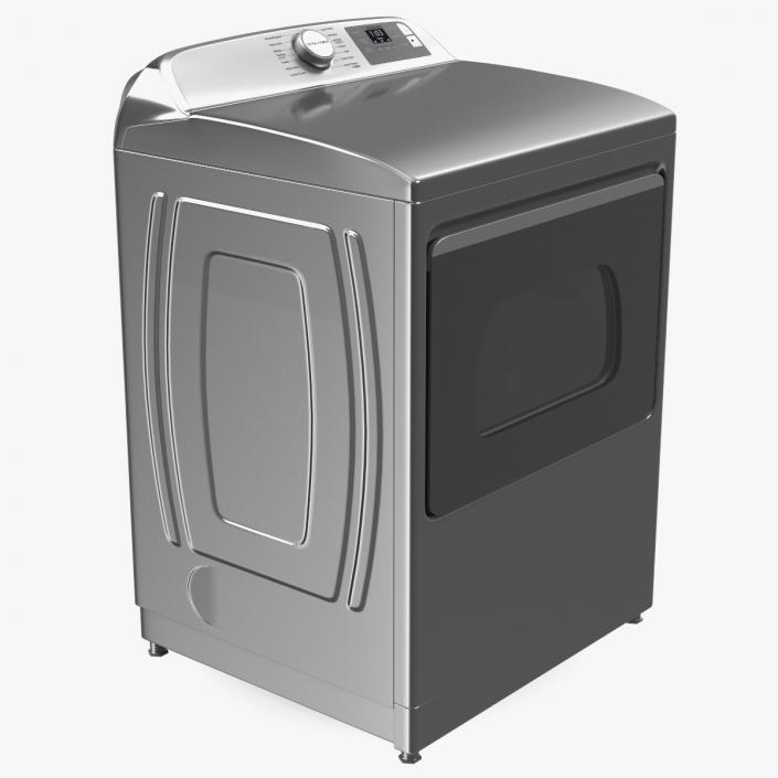 Top Load Laundry Dryer Machine Metallic 3D model