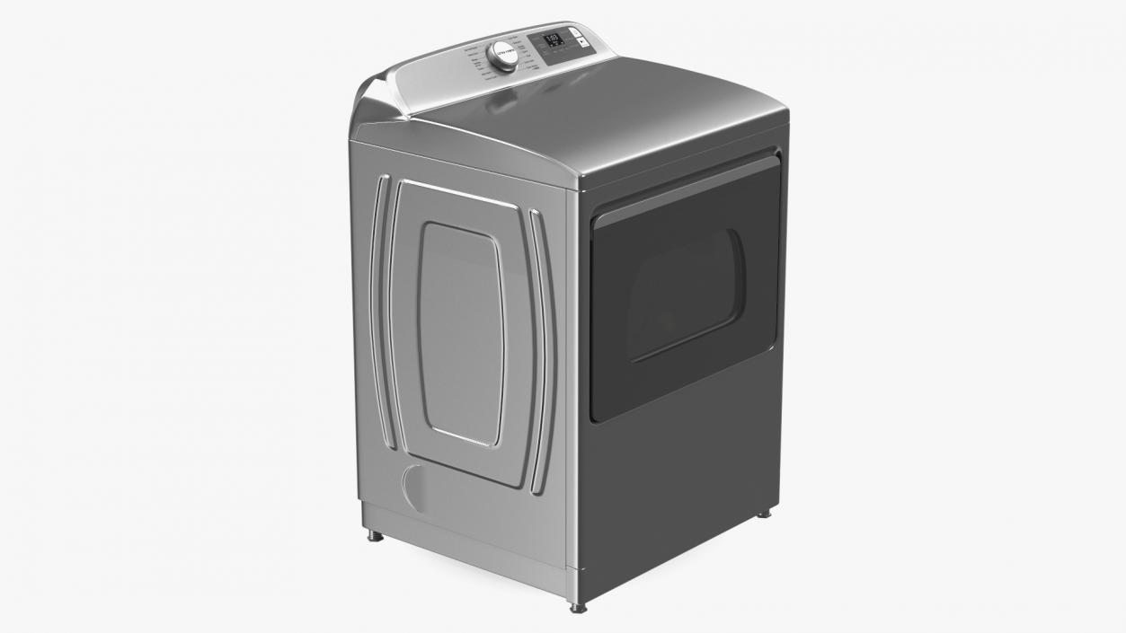 Top Load Laundry Dryer Machine Metallic 3D model