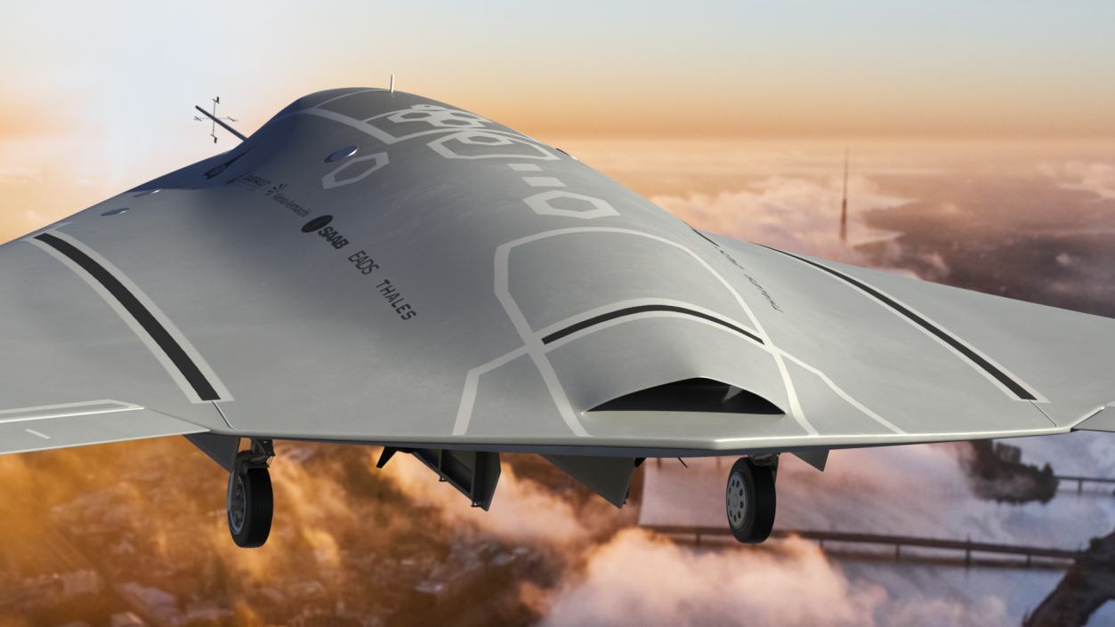 3D Dassault nEUROn Stealth UCAV model