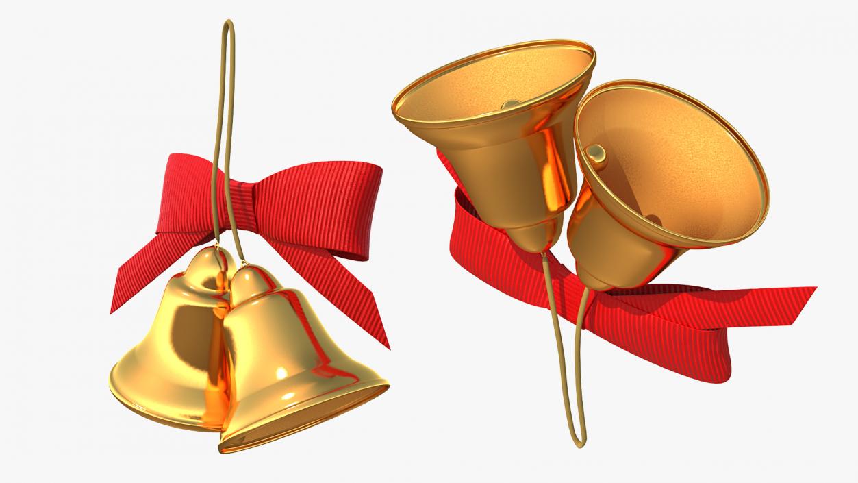 3D Holiday Christmas Bell with Bow