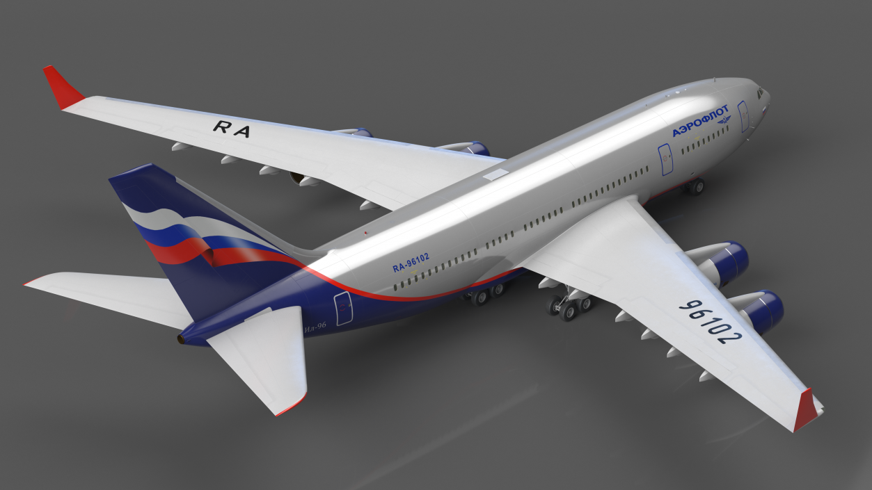 Ilyushin IL-96-300 Aeroplane Simple Interior 3D model