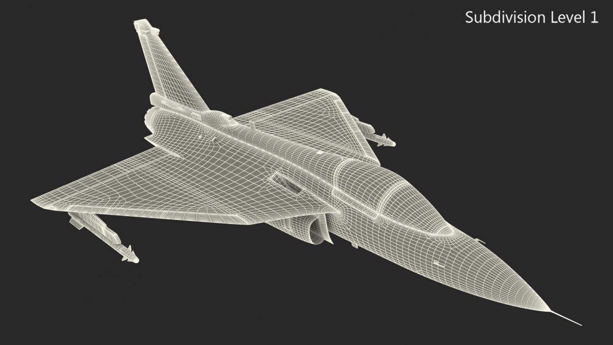 3D model HAL Tejas Multirole Light Fighter Flight