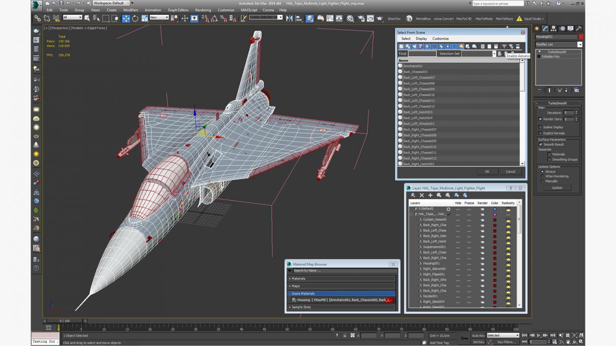 3D model HAL Tejas Multirole Light Fighter Flight