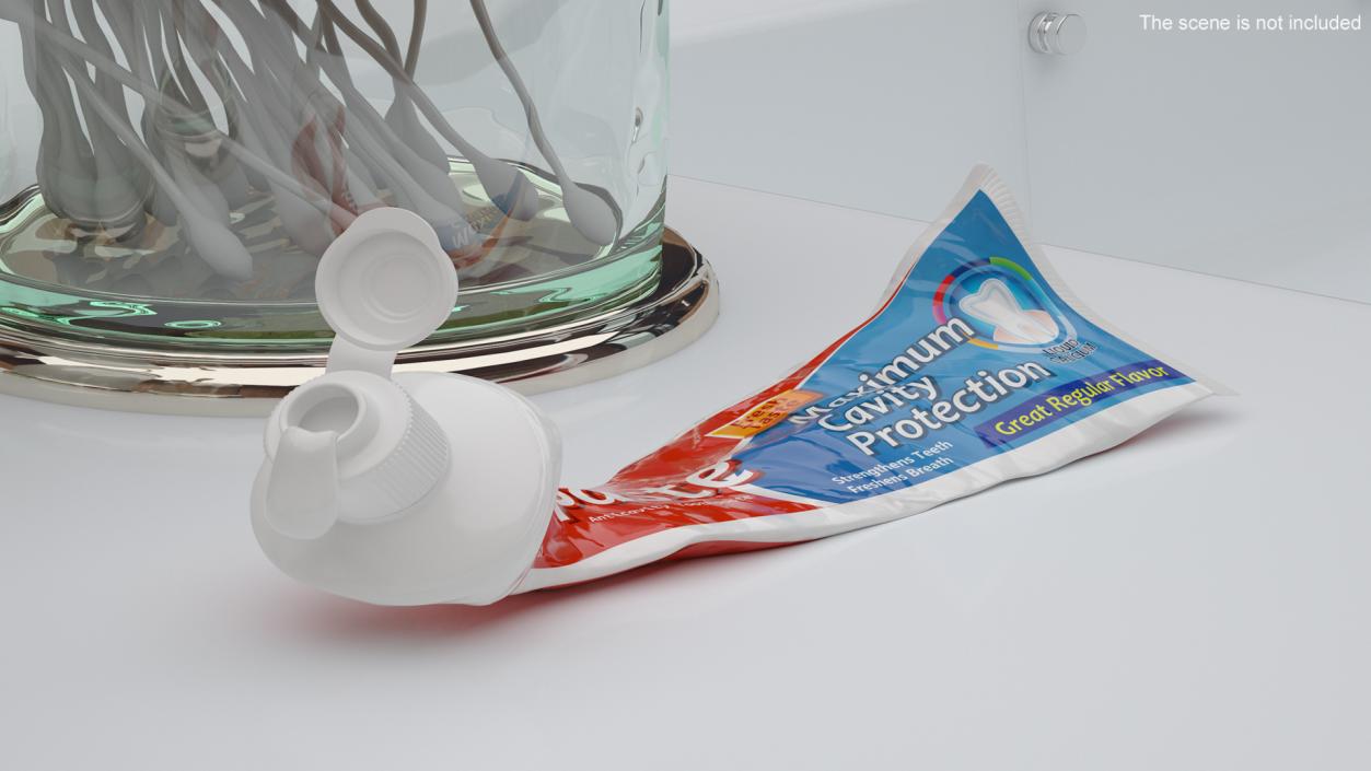 3D model Used Toothpaste Tube