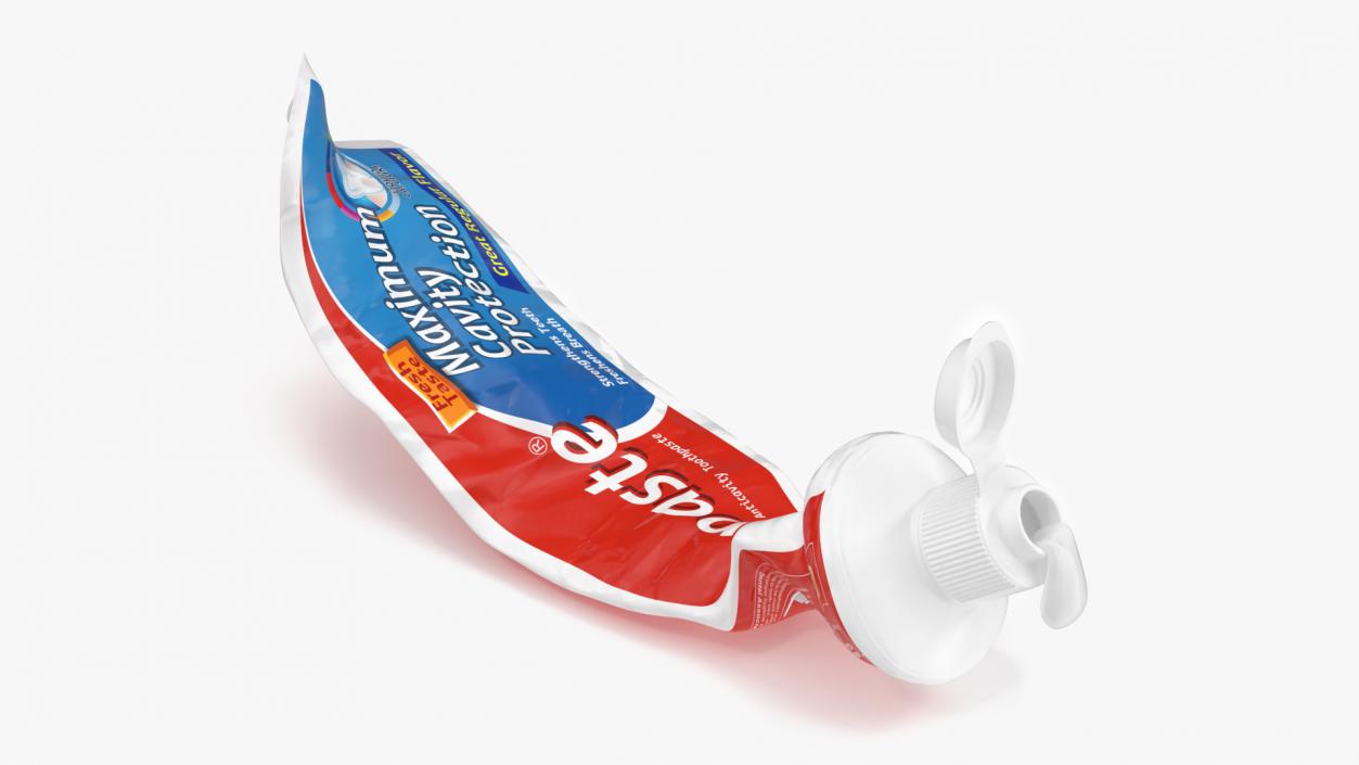 3D model Used Toothpaste Tube