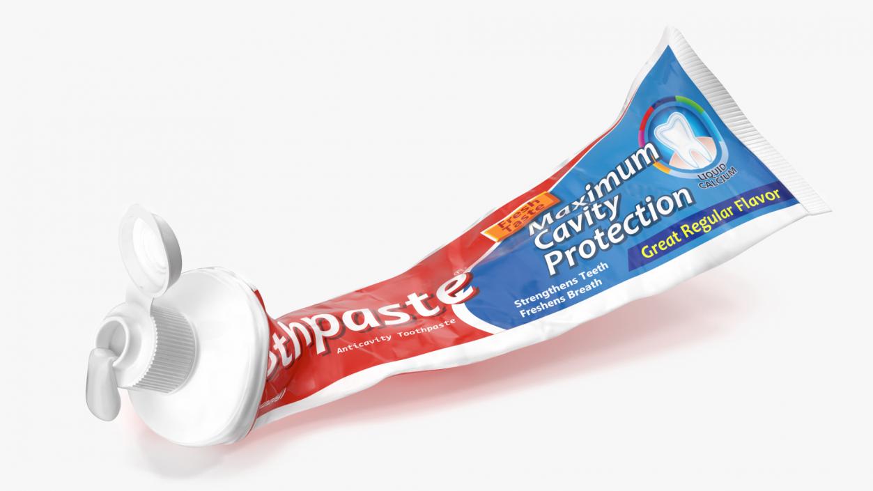 3D model Used Toothpaste Tube