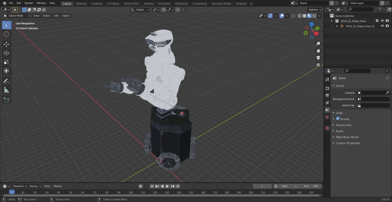 GITAI G1 Robot Pose 3D model