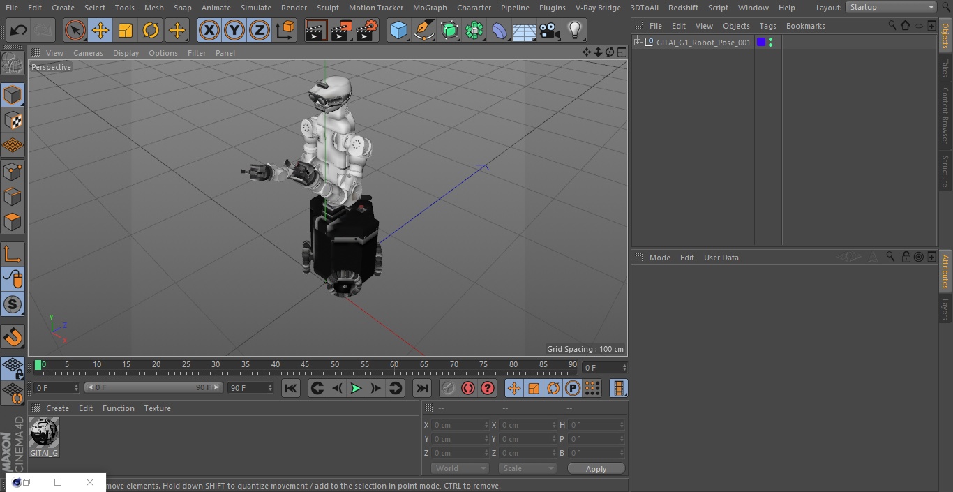 GITAI G1 Robot Pose 3D model