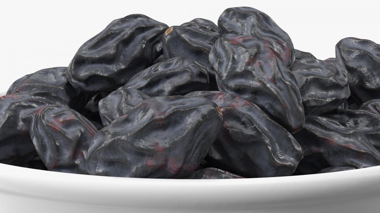 3D model Bowl of Black Dry Raisins