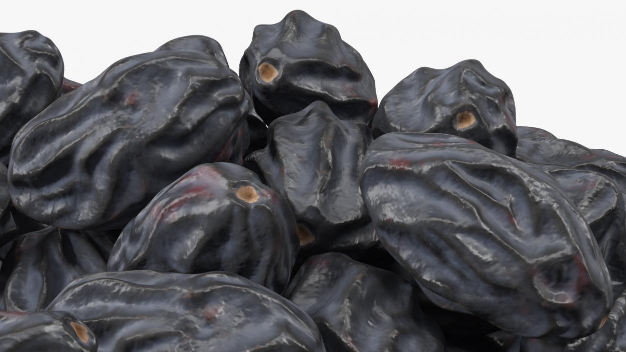 3D model Bowl of Black Dry Raisins