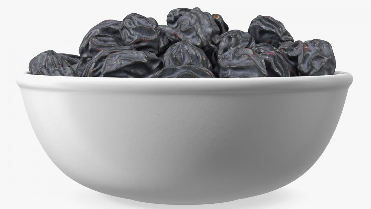 3D model Bowl of Black Dry Raisins