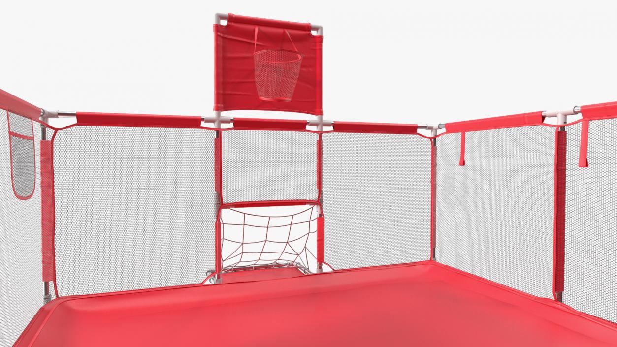 3D model Red Baby Playpen with Plastic Balls