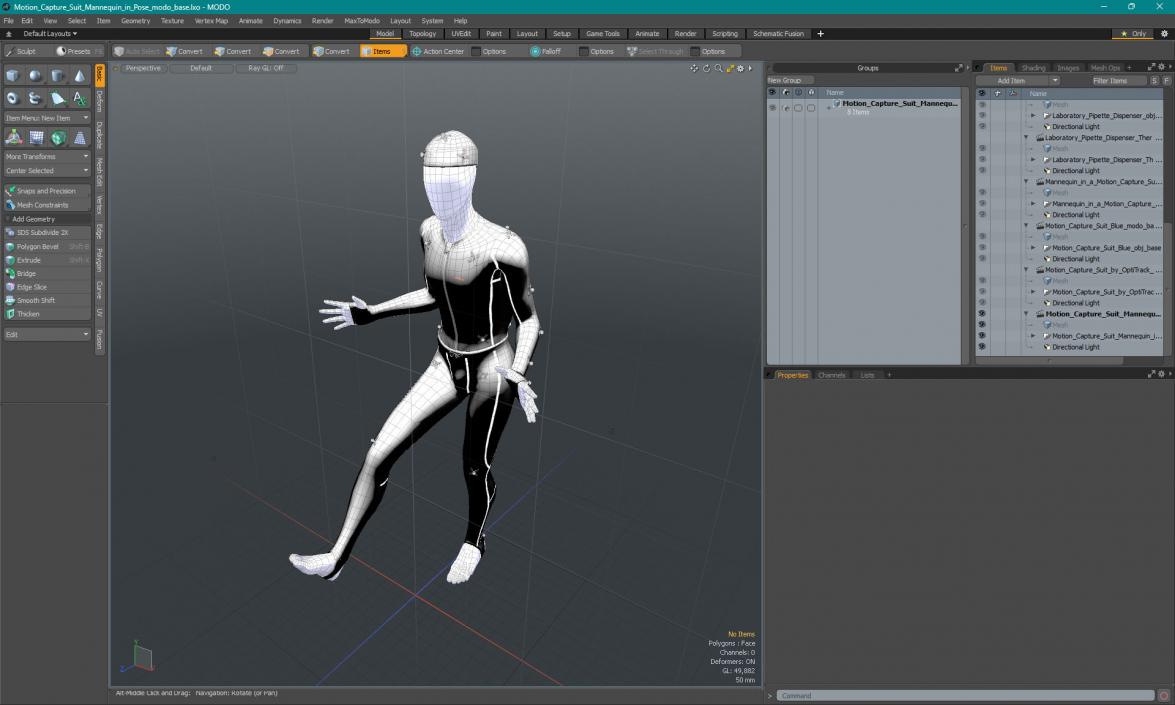 Motion Capture Suit Mannequin in Pose 3D