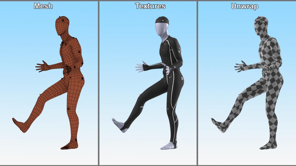 Motion Capture Suit Mannequin in Pose 3D