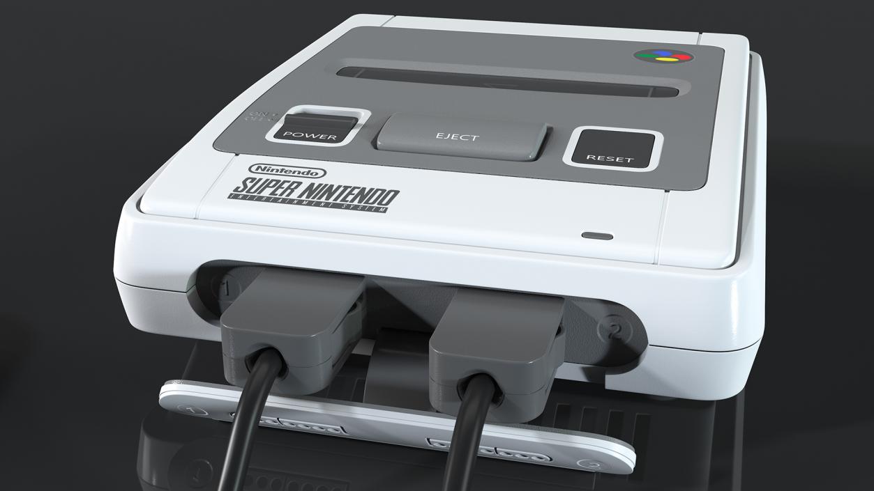 3D Super Nintendo Entertainment System Console model