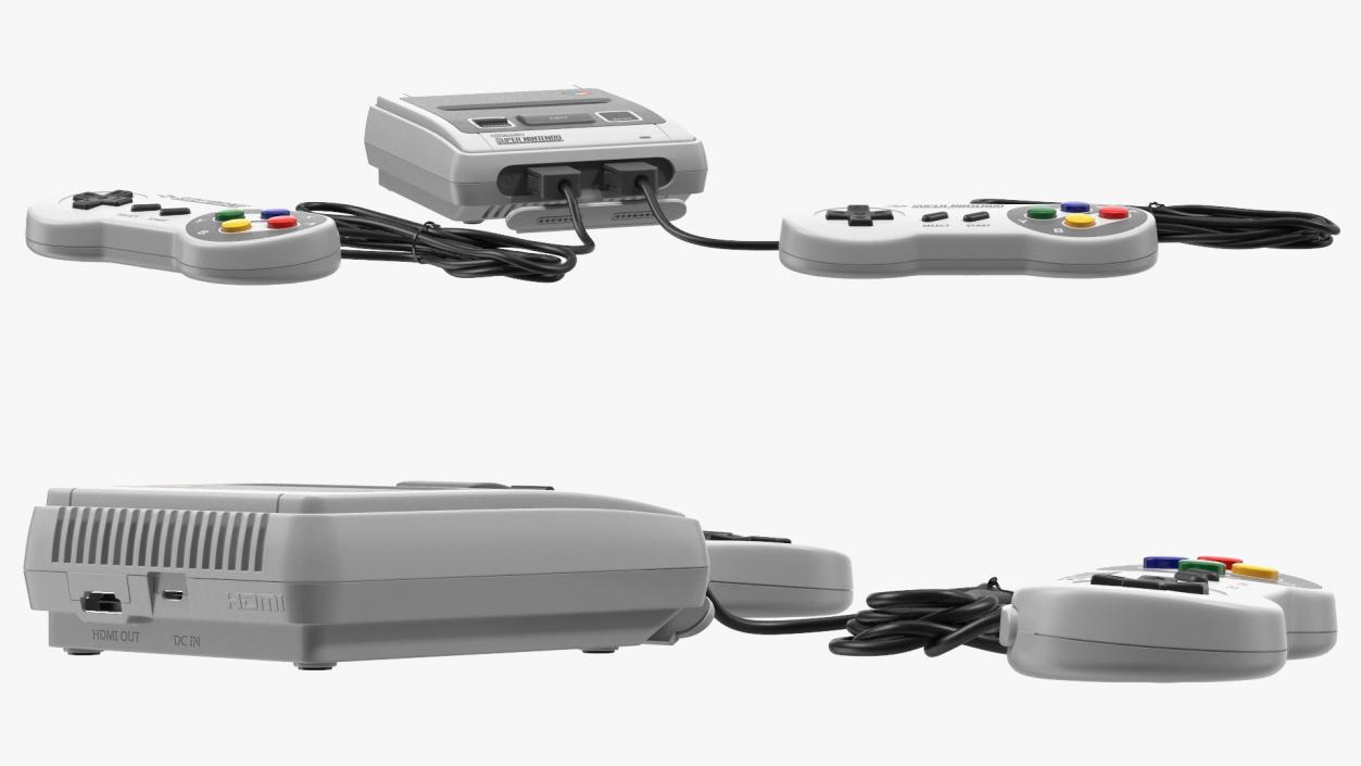 3D Super Nintendo Entertainment System Console model