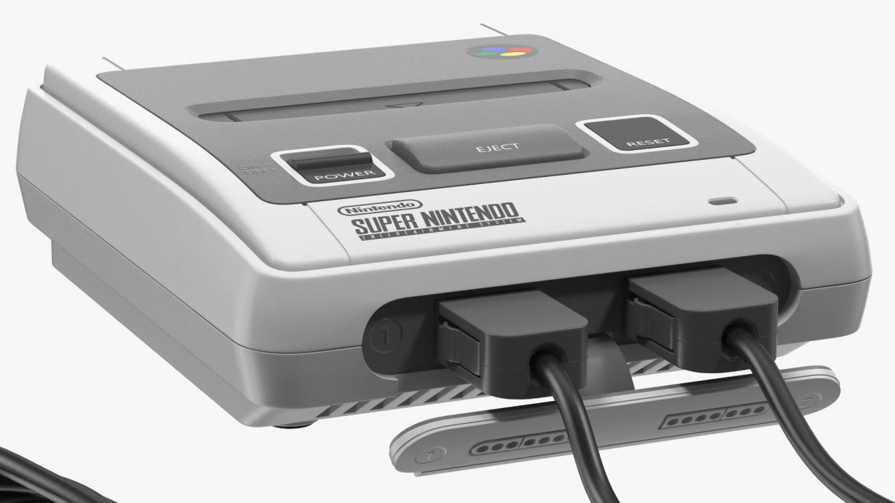 3D Super Nintendo Entertainment System Console model