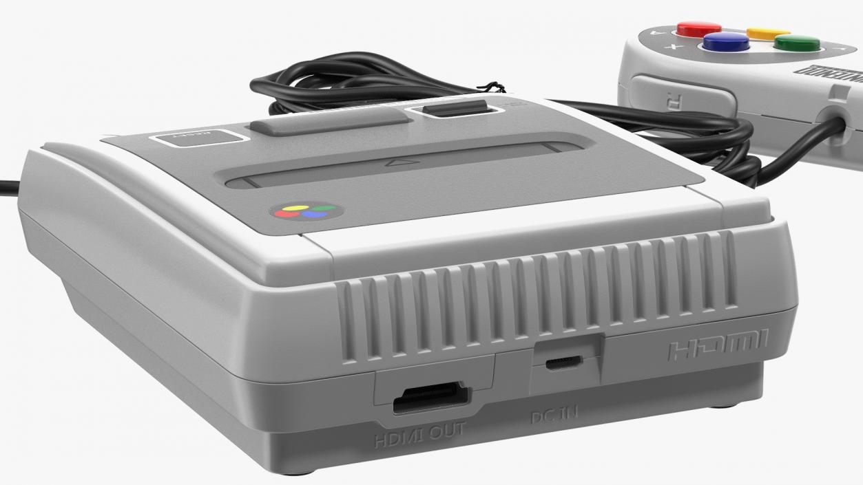 3D Super Nintendo Entertainment System Console model