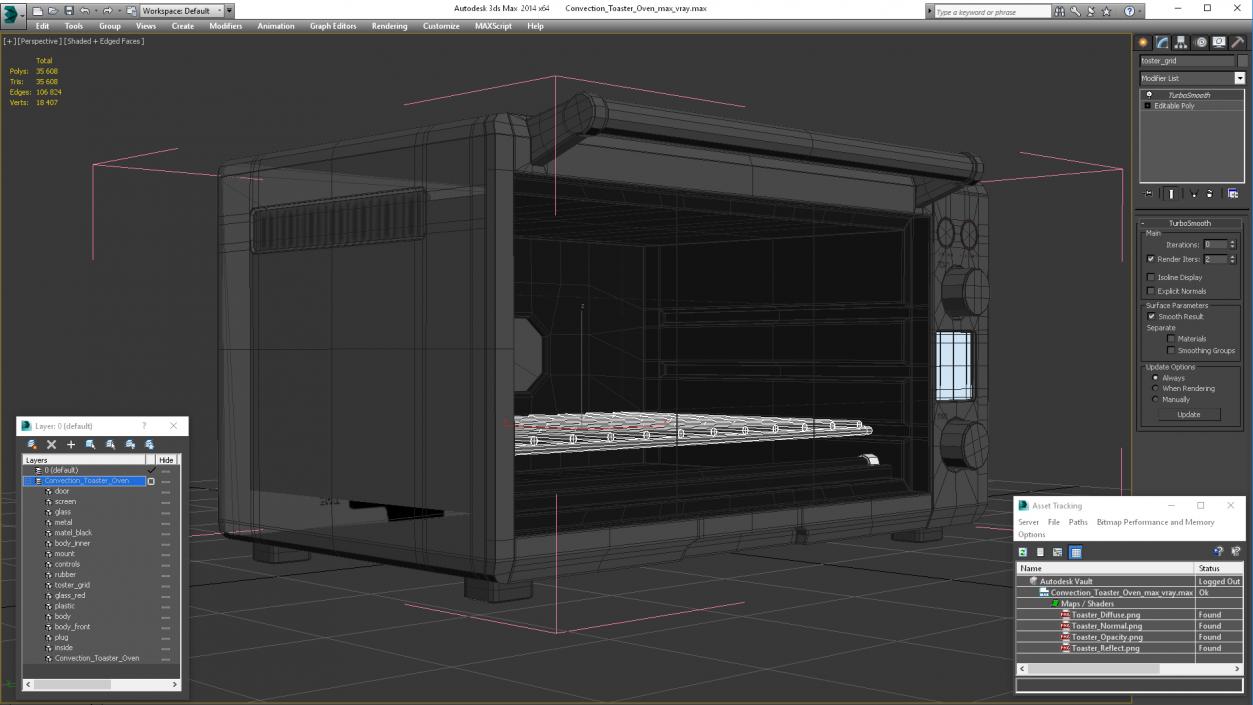 3D Convection Toaster Oven model