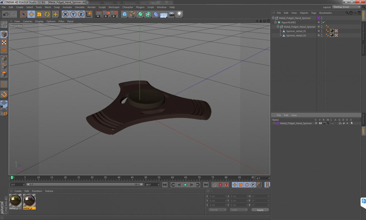 3D model Metal Fidget Hand Spinner