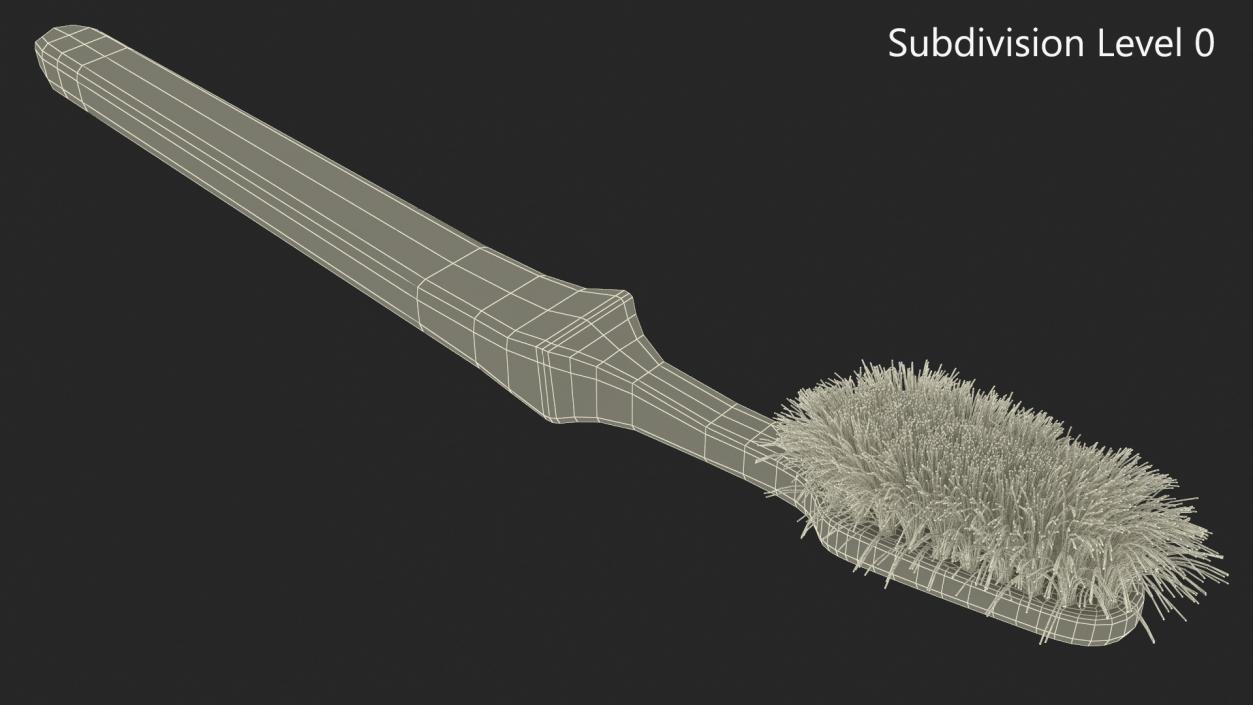 3D Used Dirty Toothbrush