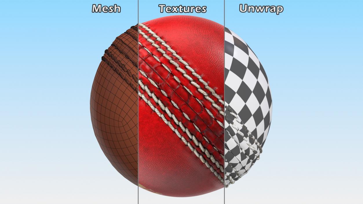 Cricket Ball Duke And Son Fur 3D model