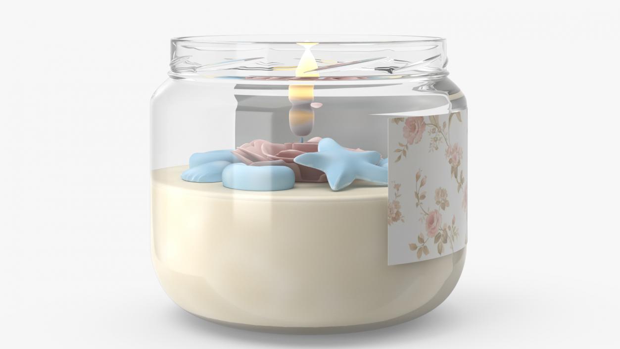 Glass Jar Candle ReStory Fire Burns 2 3D