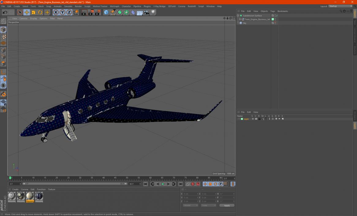 Twin Engine Business Jet 3D model