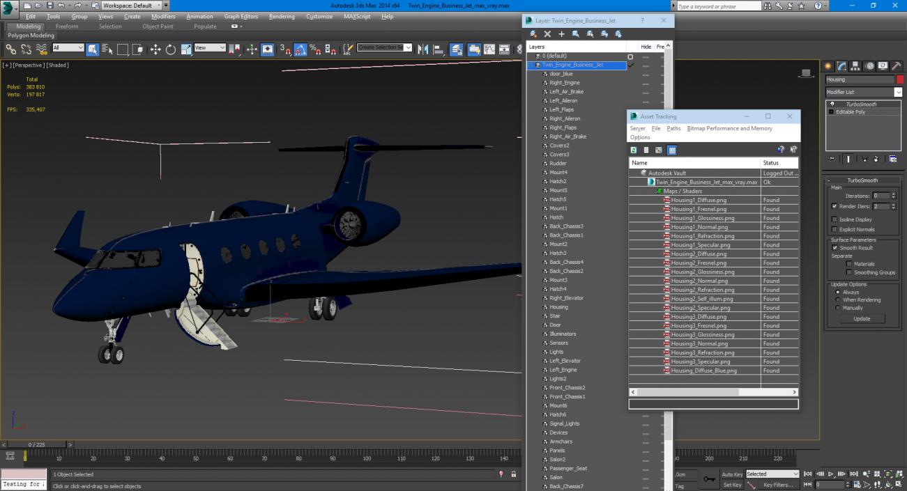 Twin Engine Business Jet 3D model