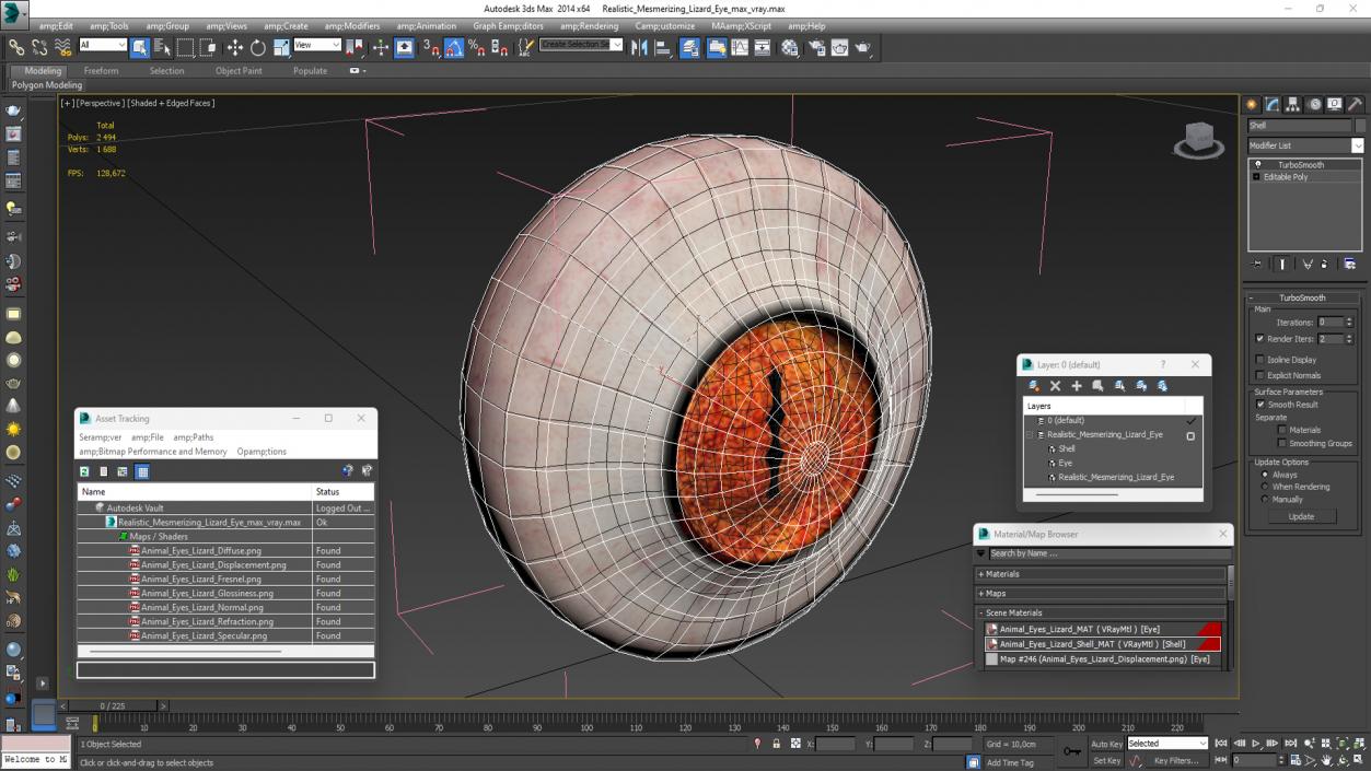 Realistic Mesmerizing Lizard Eye 3D