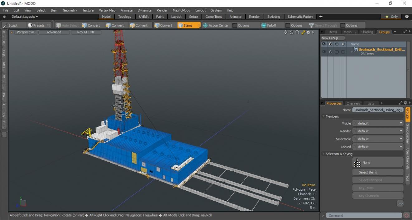 3D Uralmash Sectional Drilling Rig