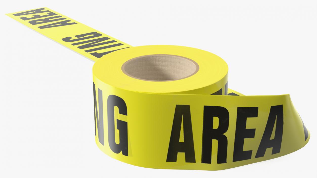 Barricade Tape Danger Blasting Area Yellow 3D