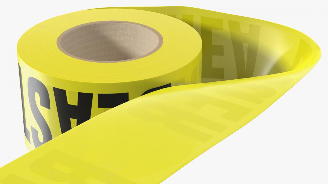 Barricade Tape Danger Blasting Area Yellow 3D