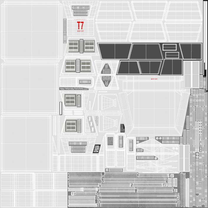 3D White Lifeguard Station model