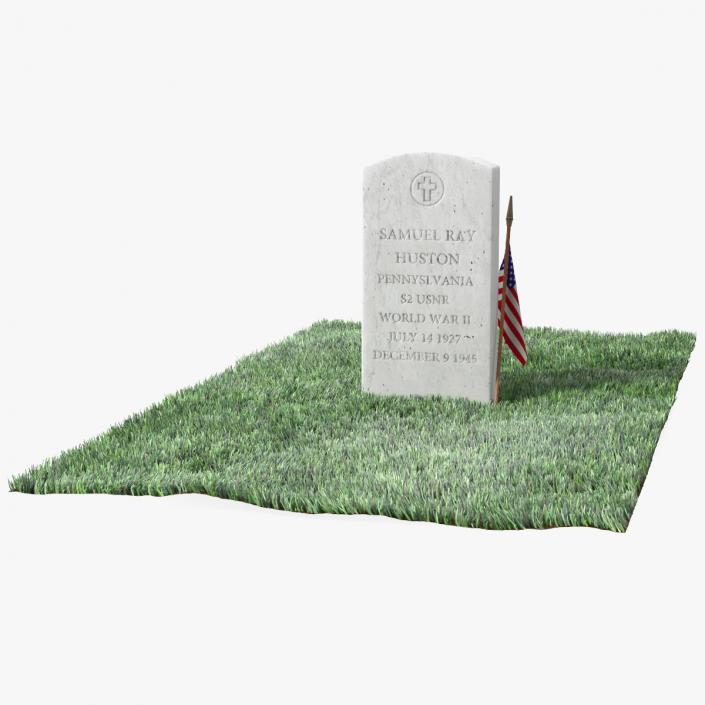 Grave World War Hero Fur 3D model