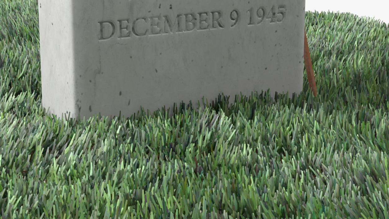 Grave World War Hero Fur 3D model