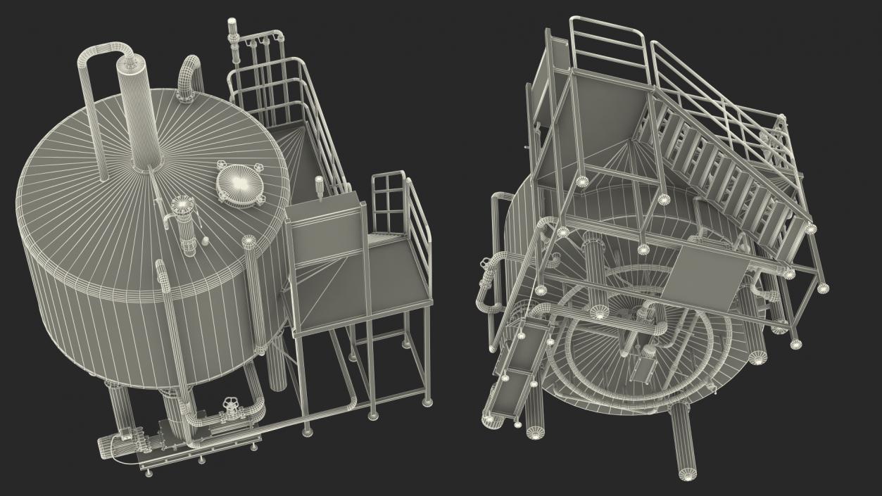 Alcohol Production Plant 3D model