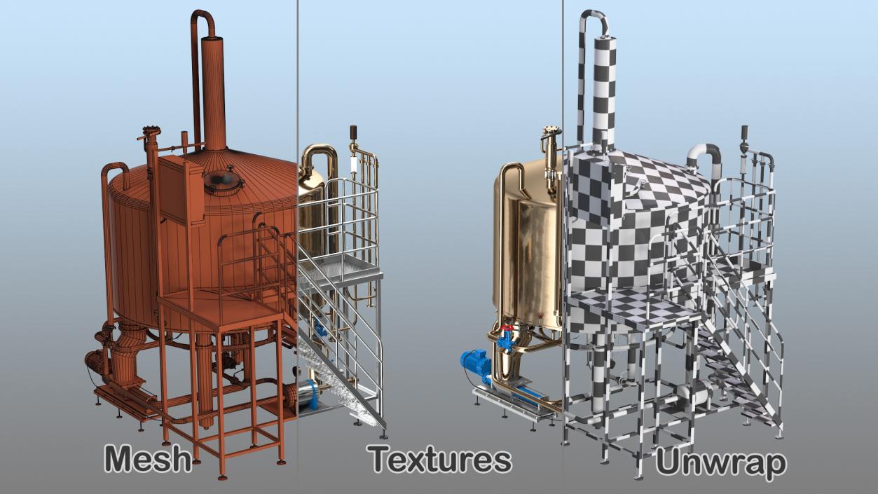 Alcohol Production Plant 3D model