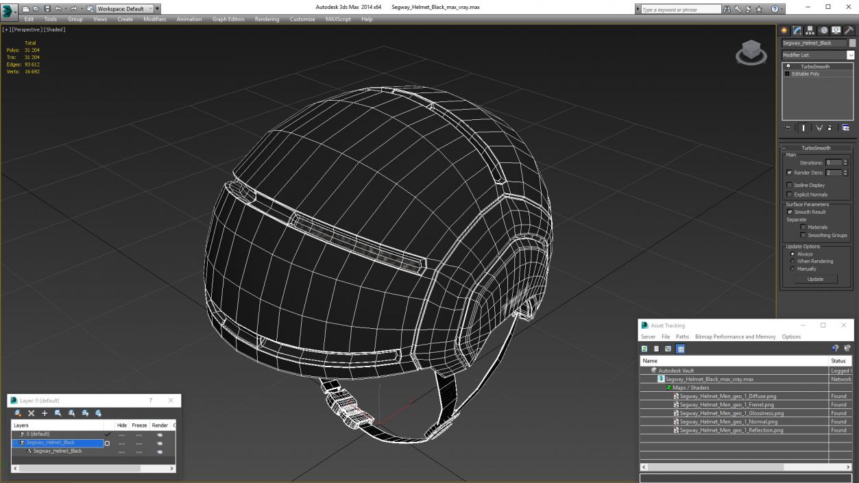 Segway Helmet Black 3D model