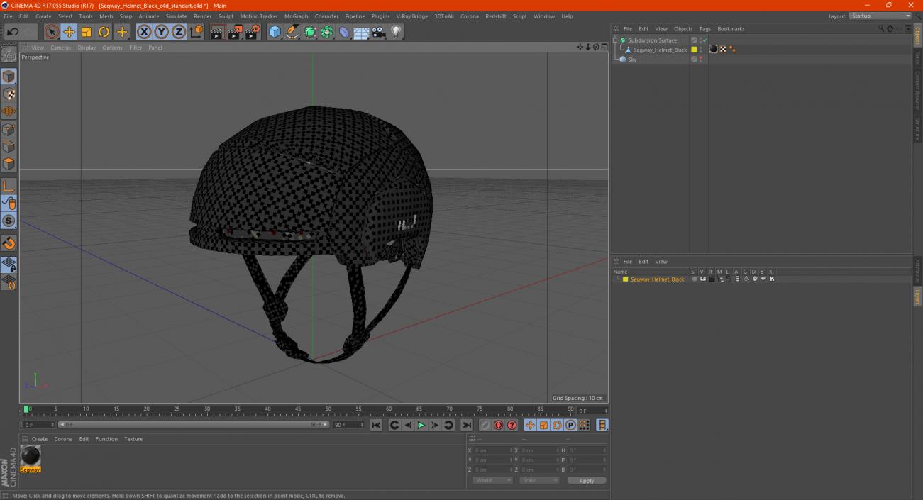 Segway Helmet Black 3D model