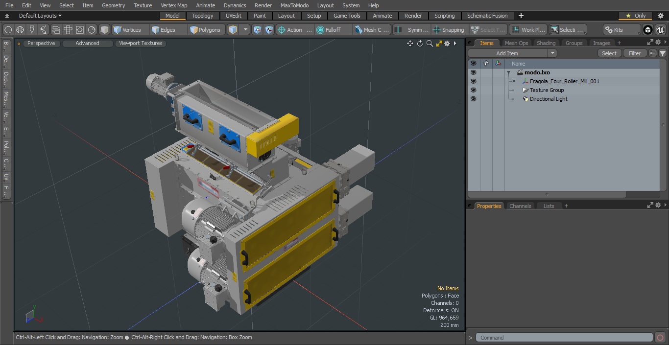 Fragola Four Roller Mill 3D model