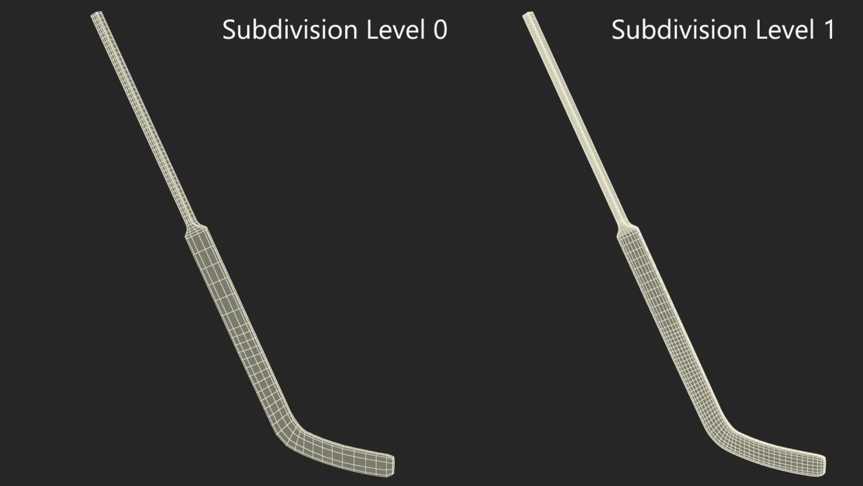 3D Goalie Ice Hockey Stick model