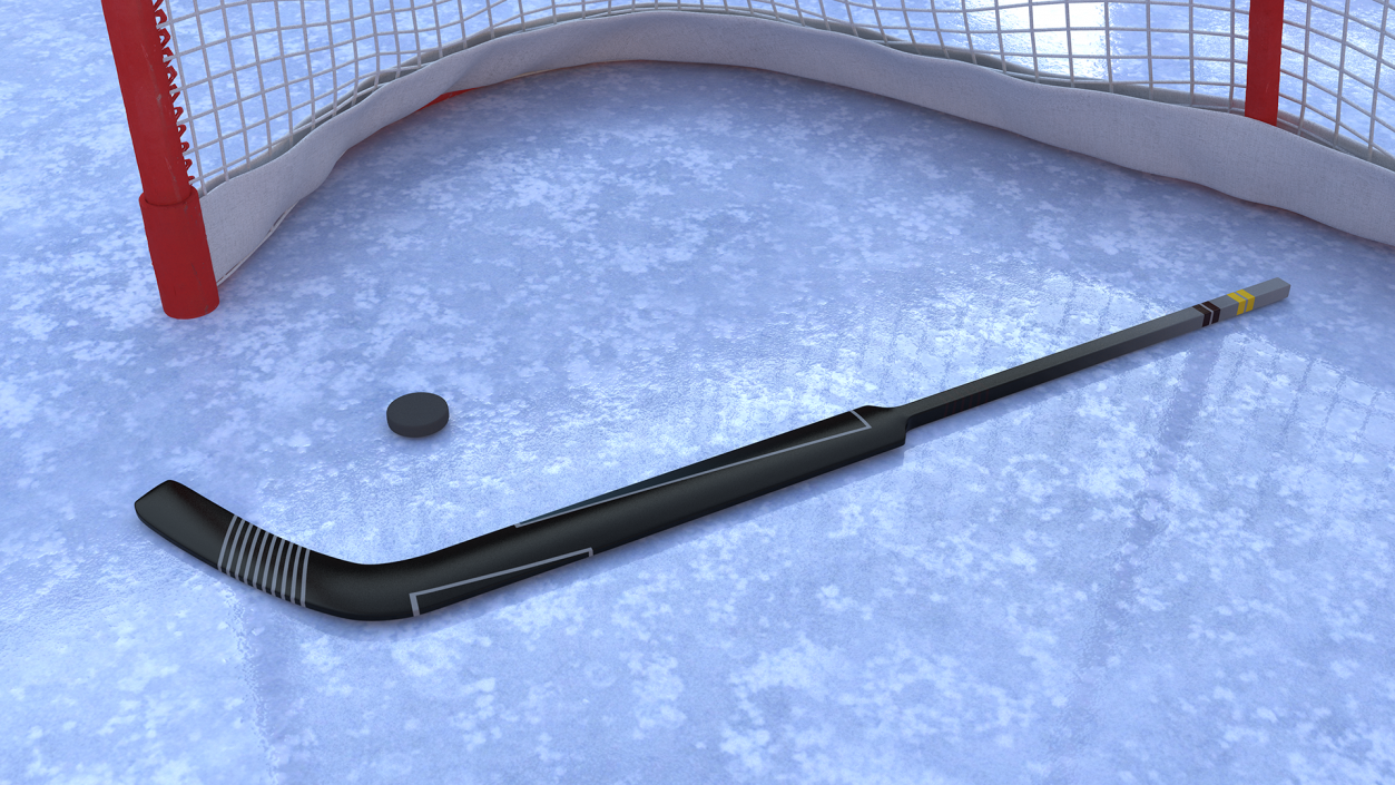 3D Goalie Ice Hockey Stick model