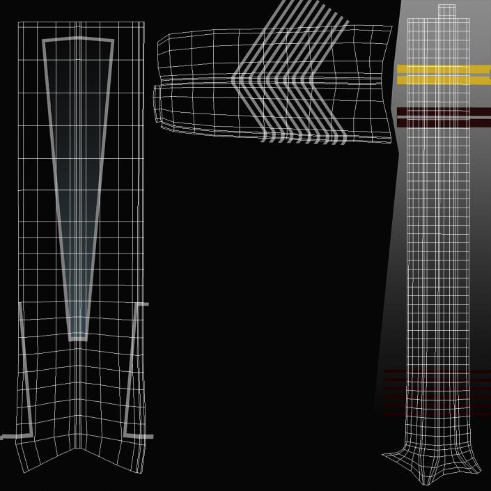 3D Goalie Ice Hockey Stick model