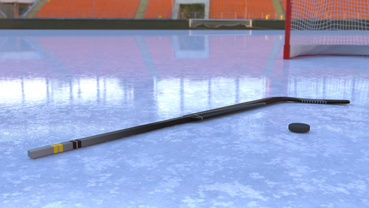 3D Goalie Ice Hockey Stick model