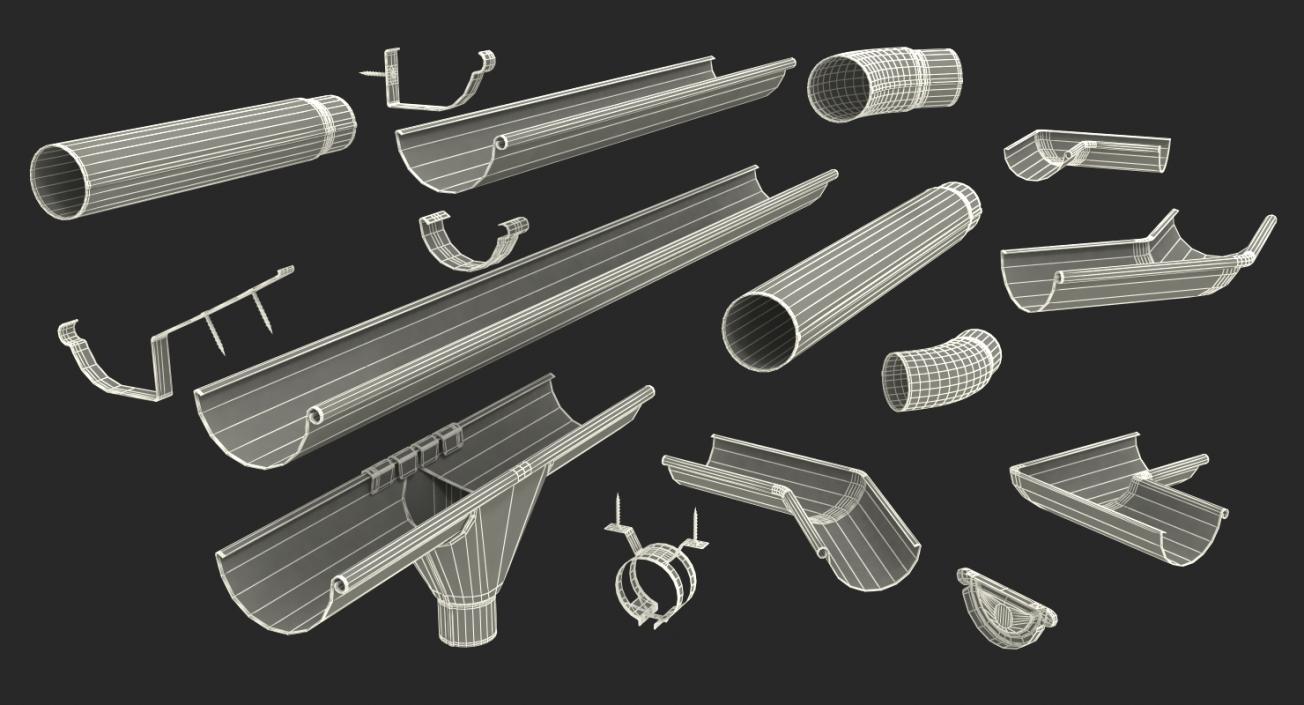 3D model Roof Drainage Gutter