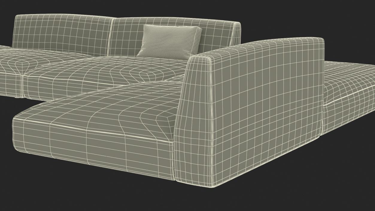 Contemporary Sectional Sofa 3D